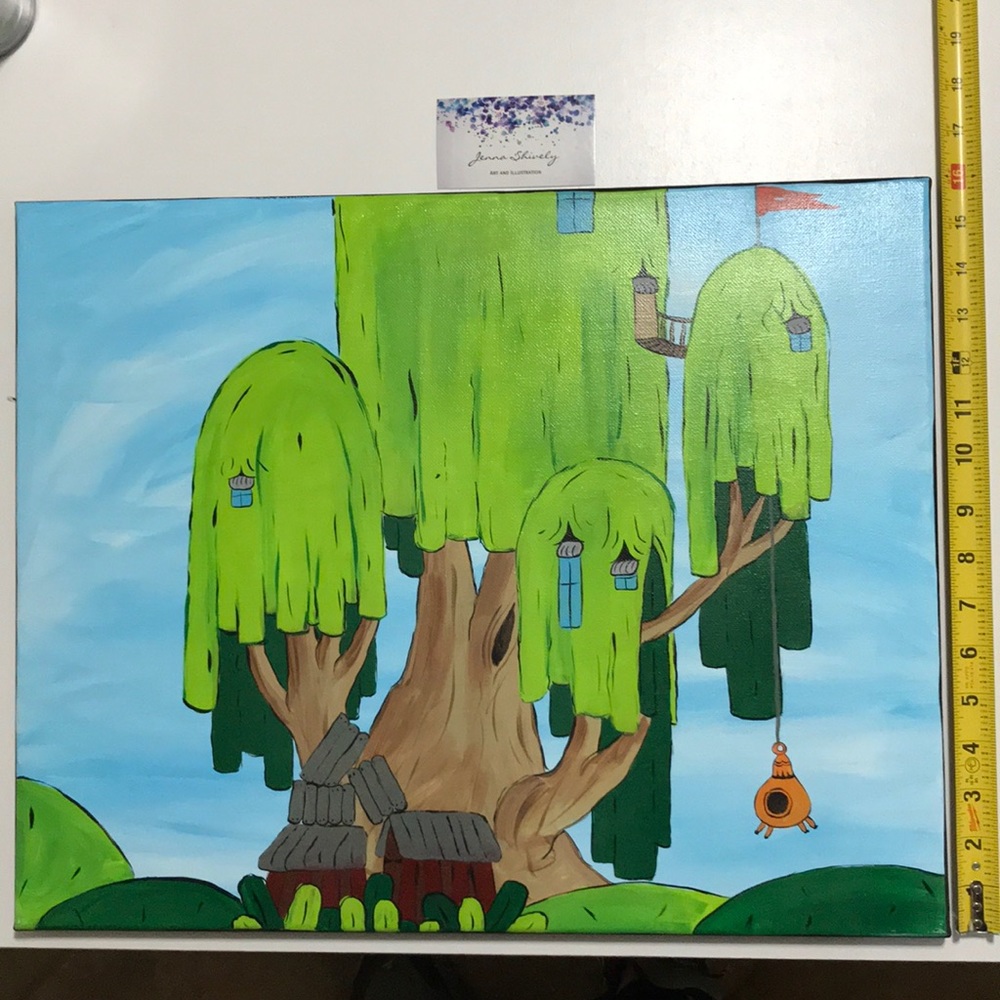 Adventure Time acrylic painting